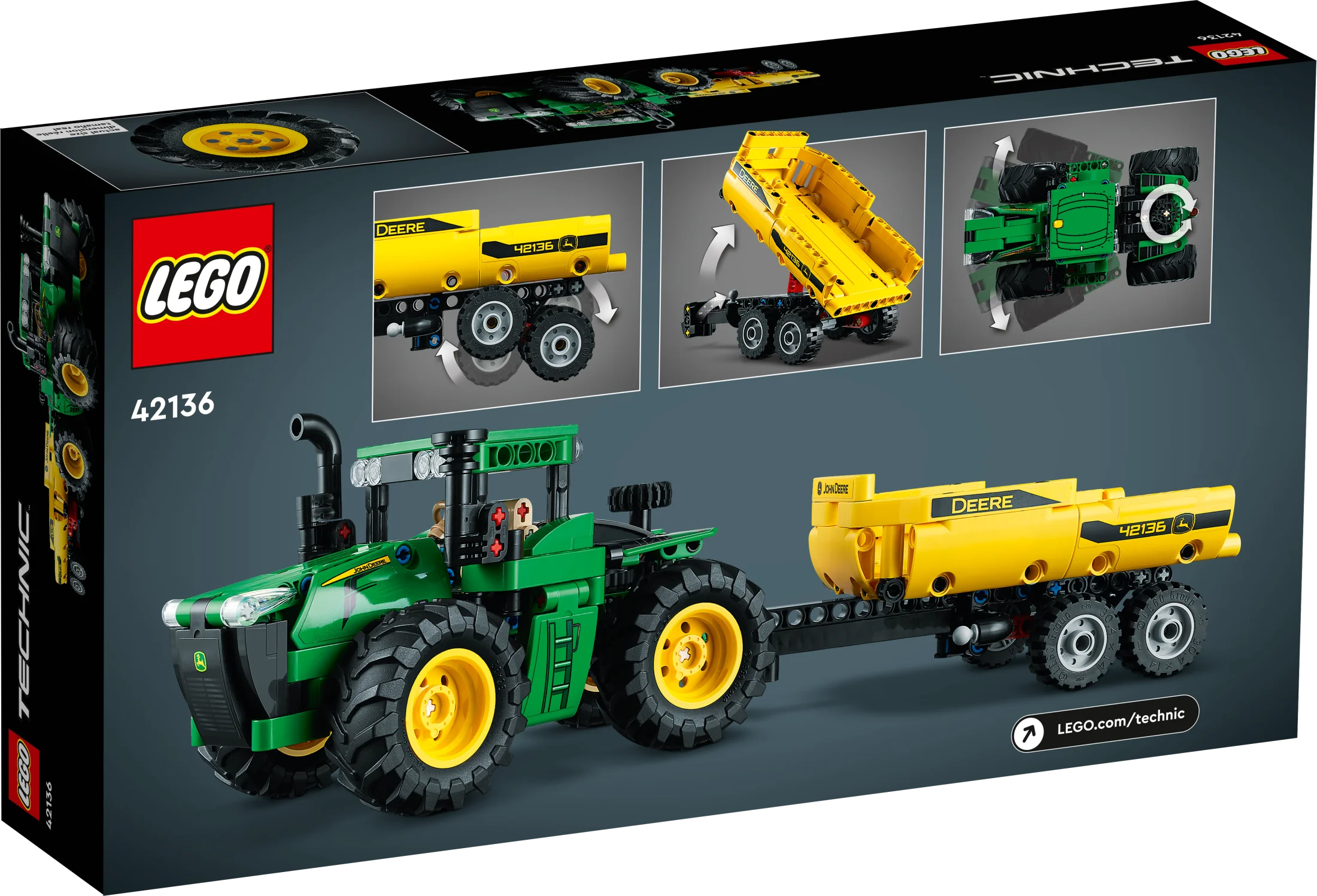 LEGO Technic 4WD Tractor Toy 42136 Building Toy with Trailer S7155