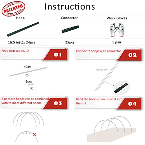 72PCS Garden Hoops X880865