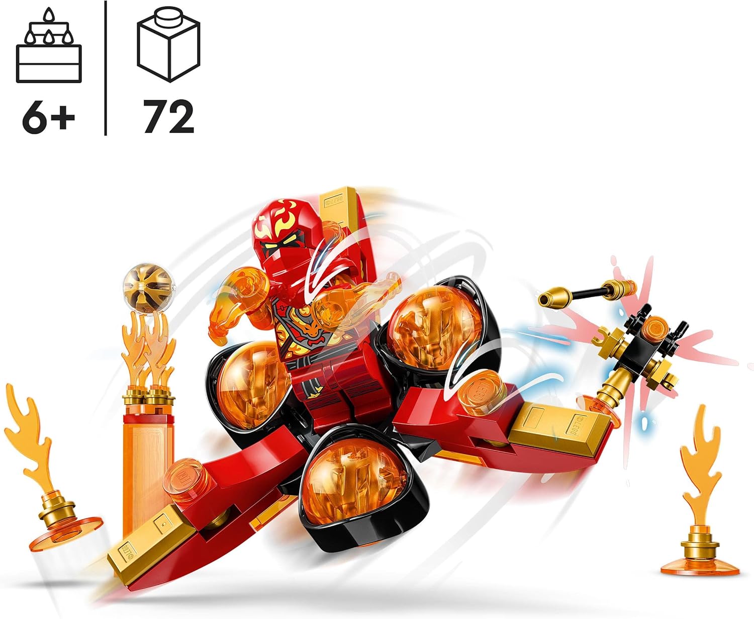 Red Ninja Toy Building Set with Kai Minifigure Y14913