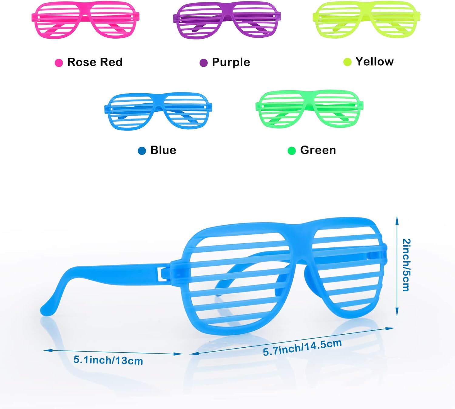 15 Pack Plastic Shutter Shades Sunglasses T12740