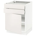 White Base Cabinet with Door and 2 Drawers S596
