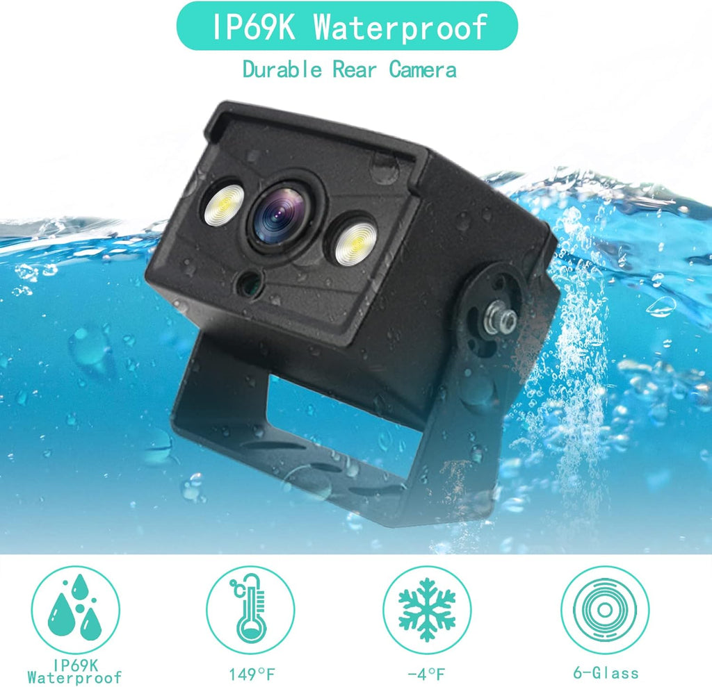 5 Inch Monitor 1080P Front/Rear View Adjustable Camera Pack of 2 J94821