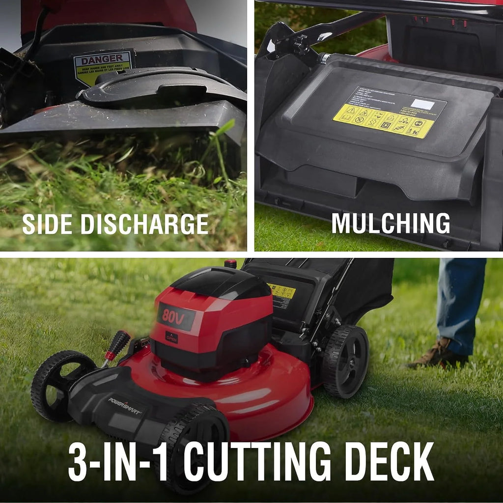 80V 21 Cordless Lawn Mower with 6.0Ah Lithium-Ion Battery & Charger R8789