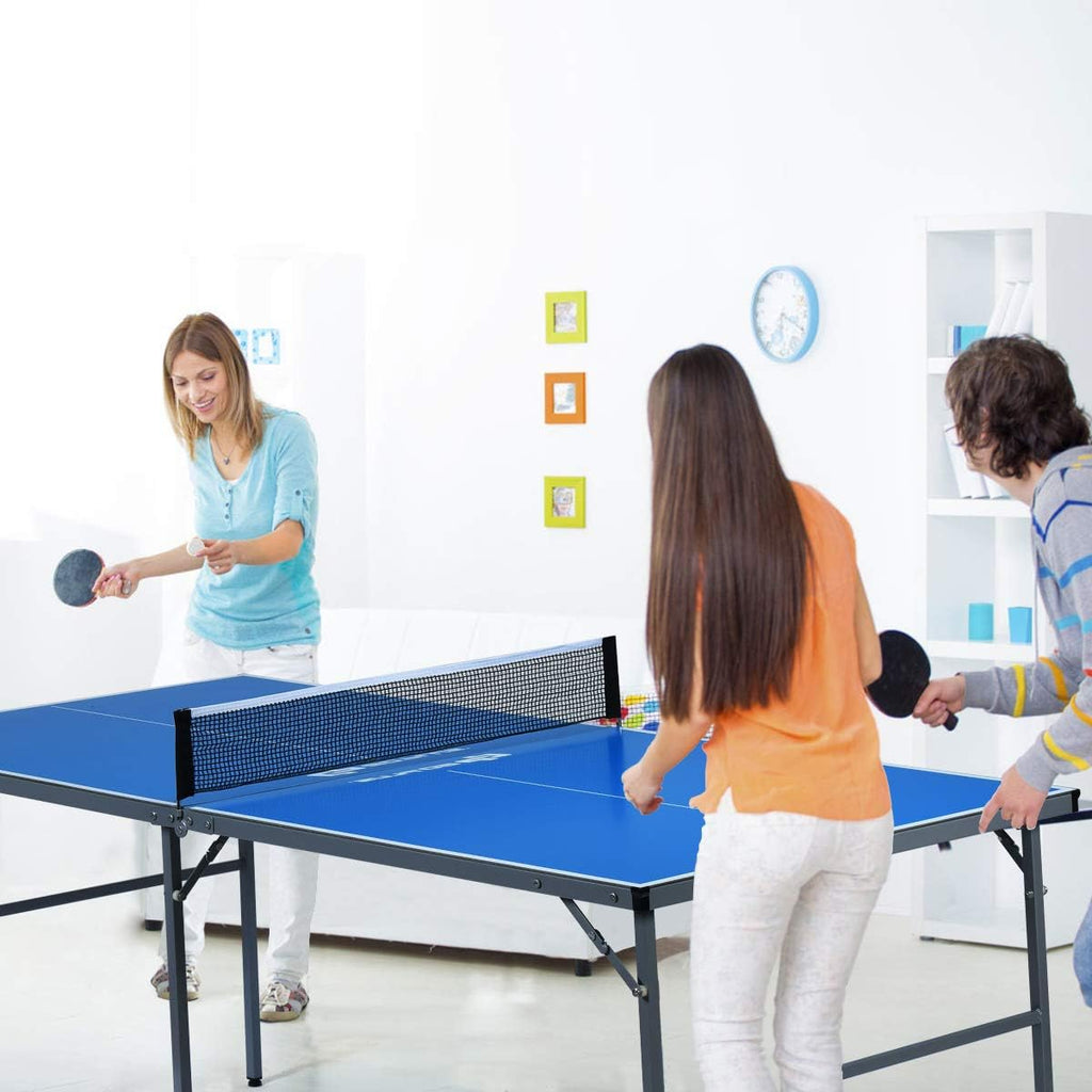 Foldable Ping Pong Table with Net, 2 Paddles and Ping Pong Balls R7910