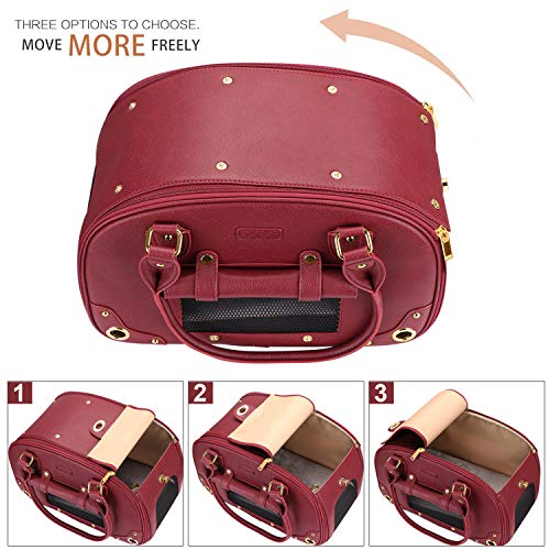 Bling Pink Waterproof Leather Pet Carrier Bag U61149