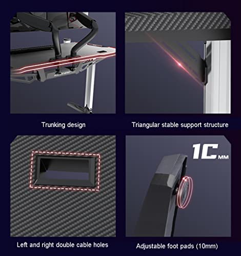 Black Gaming Desk with LED Lights B59678