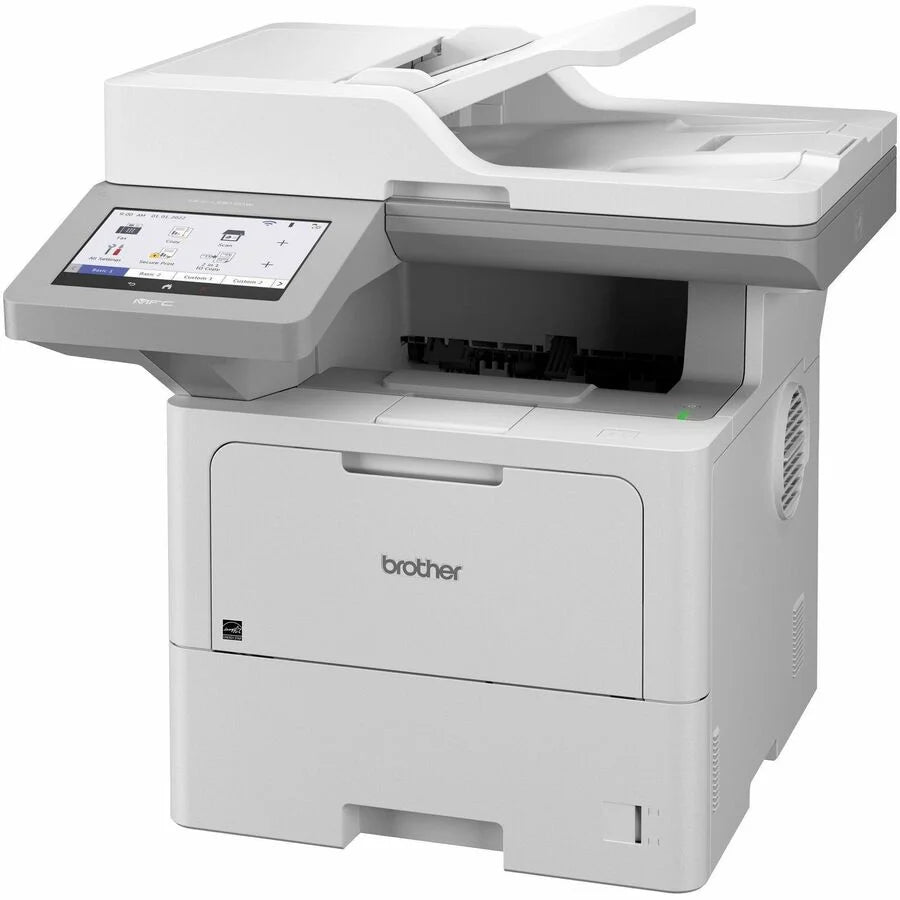 Wireless Laser Multifunction Printer Monochrome Copier Fax Printer Scanner 52 ppm Mono Print 1200 x 1200 dpi Print Automatic Duplex Print Color Flatbed Scanner A4587