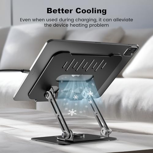 White Adjustable Aluminum Tablet Stand L9107