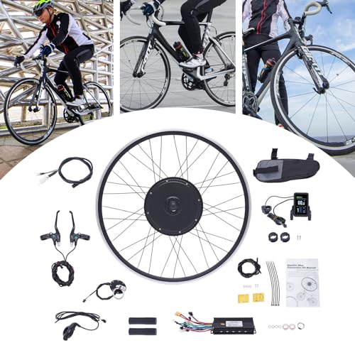 48V 1000W 700C 28"/29" Front/Rear Wheel Electric Bicycle Hub Kit with LCD Display & PAS E869091
