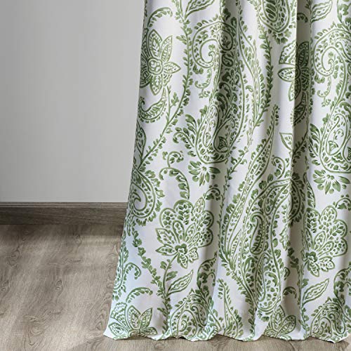 Printed Room Darkening Curtains 50 X 63 (1 Panel), Tea Time China Blue W19770