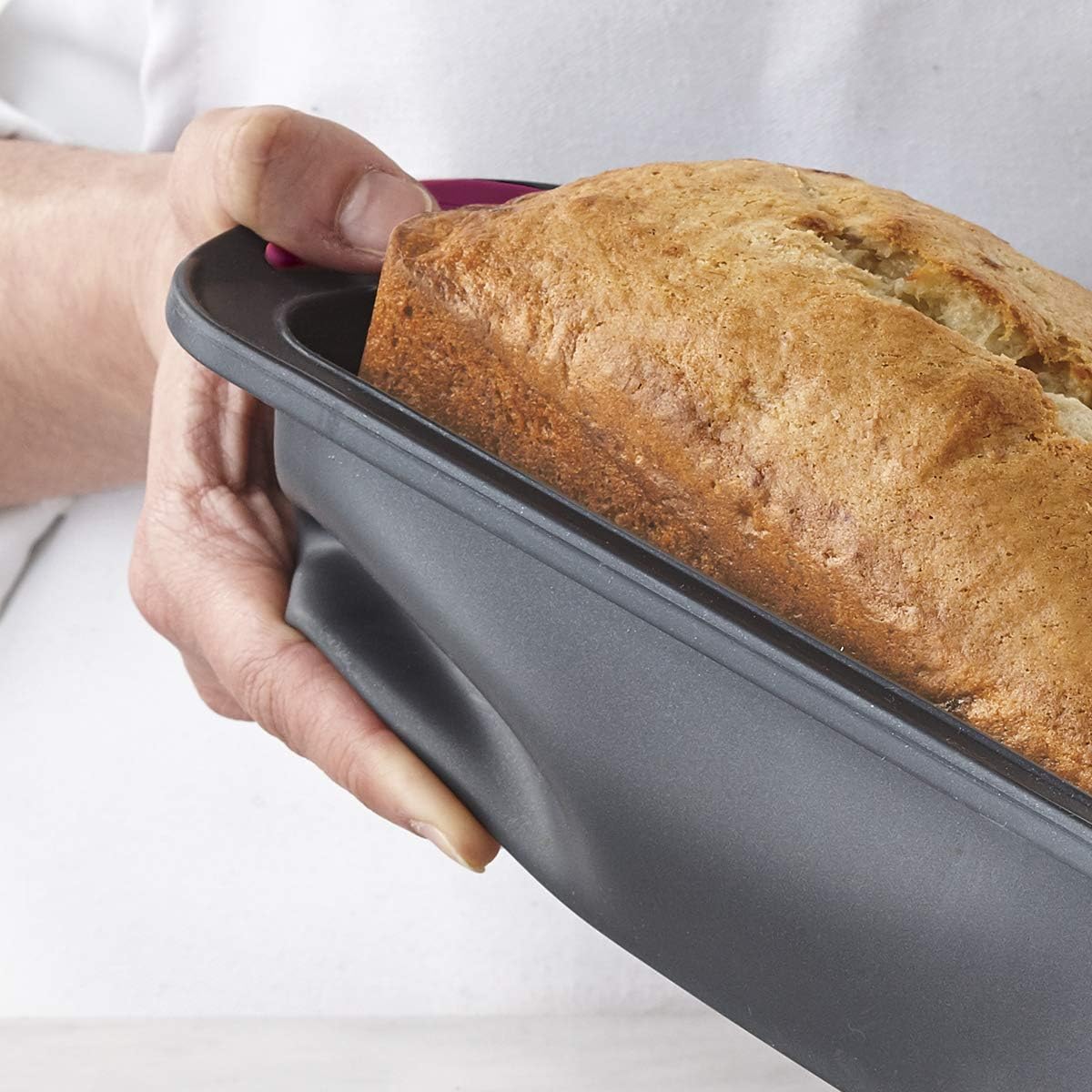 White Confetti Silicone Loaf Pan B896924