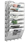 White 8 Pocket Wall Mount File Organizer X86721
