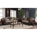 Brown Faux Leather 2-Piece Sofa Set C1866