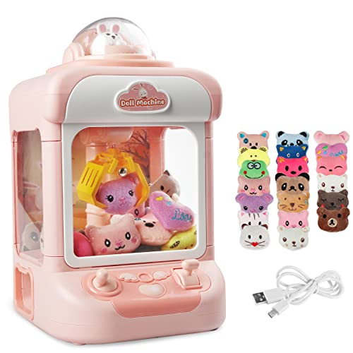 Mini Electronic Arcade Claw Machine with Lights Sound C69655