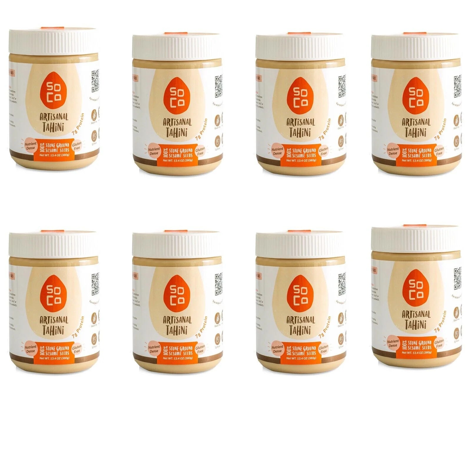 13.4 oz Pack of 8 Pure Ground Sesame Tahini Paste H11834