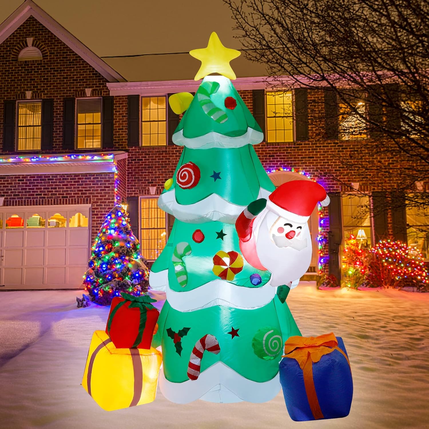 7 FT Inflatable Christmas Tree with LED Lights S156573