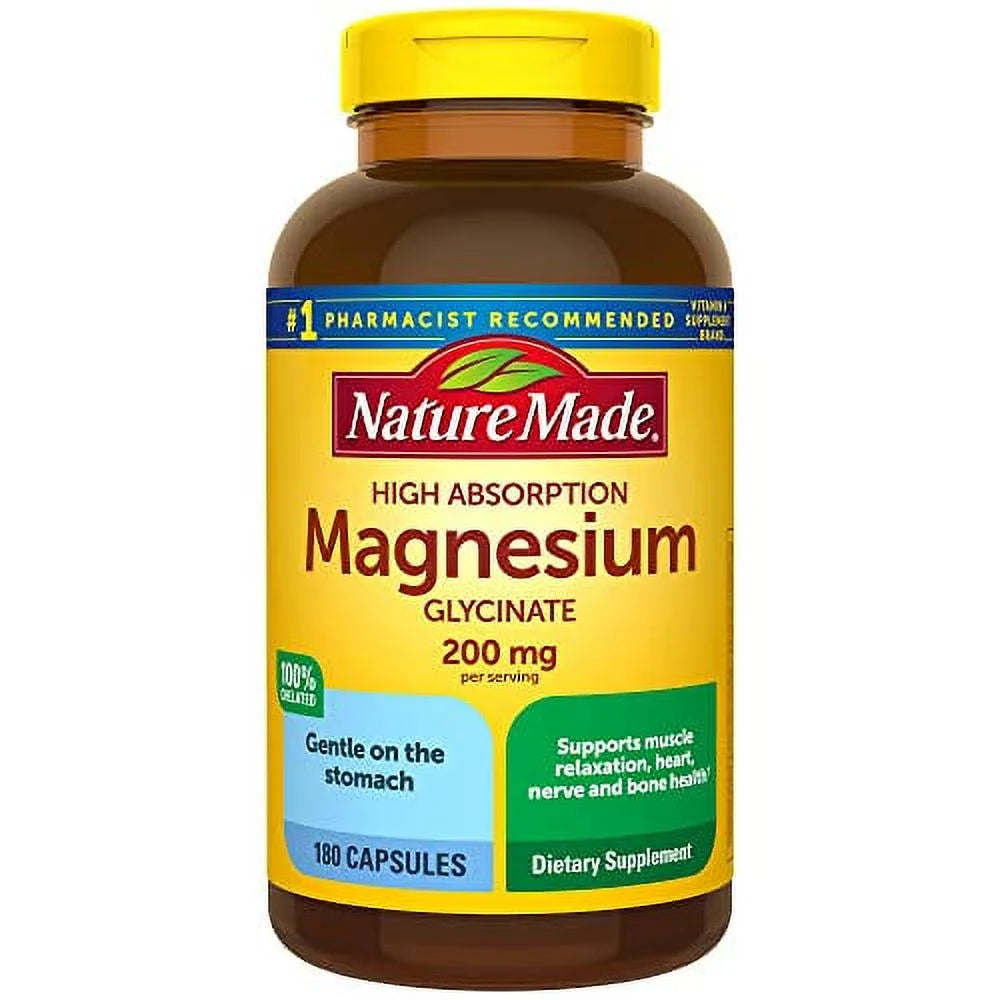 Magnesium Glycinate 200 mg, 180 Capsules P744089