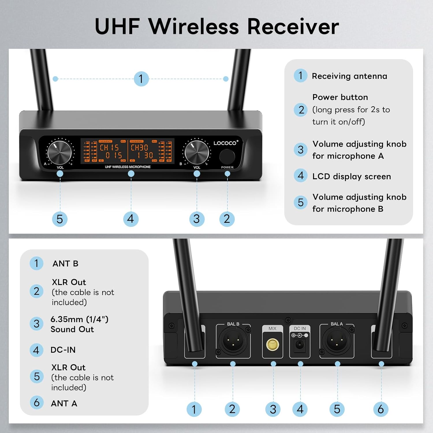 Metal Dual Wireless Microphone System V231