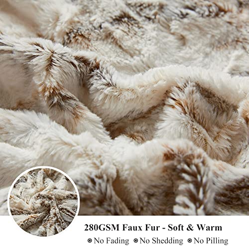 Marble Light Grey 50x60 Faux Fur Throw Blanket S4601