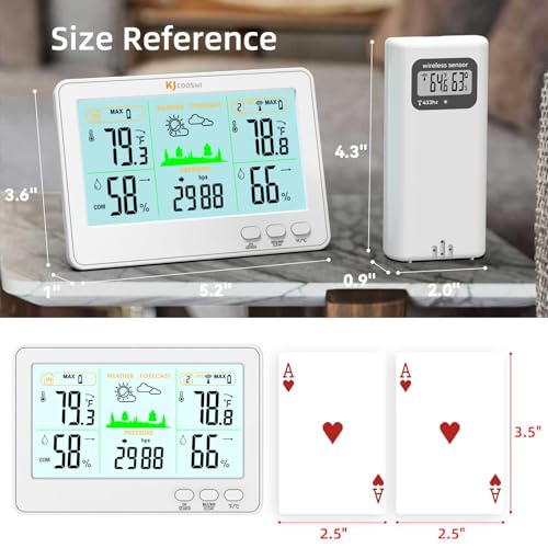 Black Wireless Thermometer Hygrometer Weather Station U29083