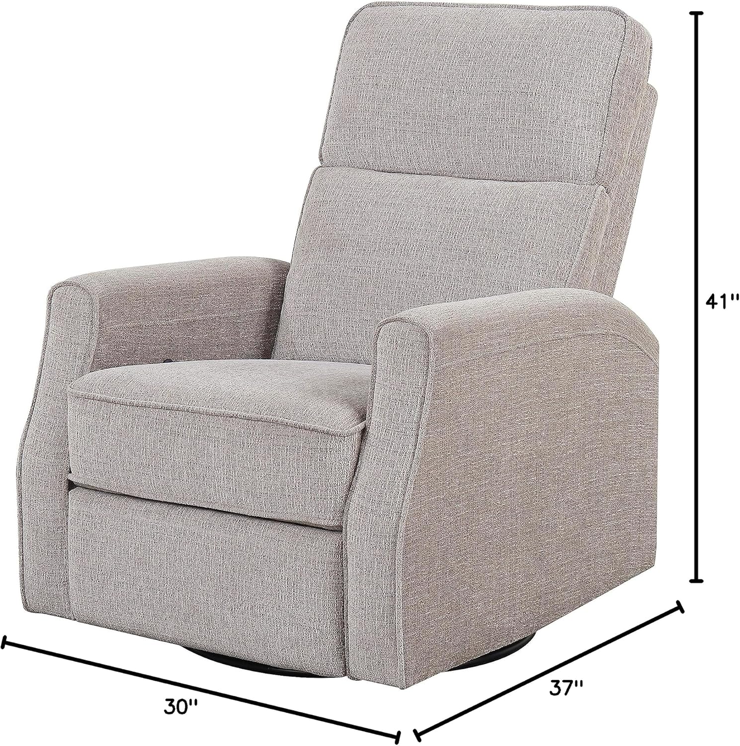 Gray Swivel Recliner Glider I1625