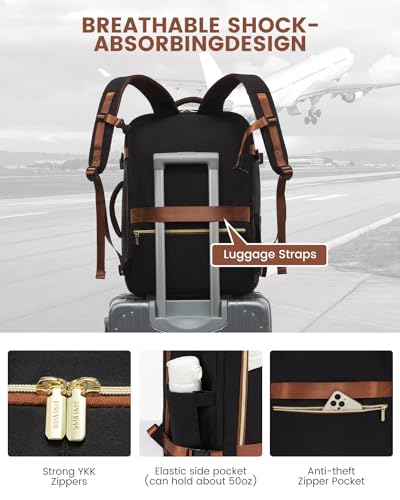 40L Waterproof Travel Backpack with 3 Packing Cubes K339