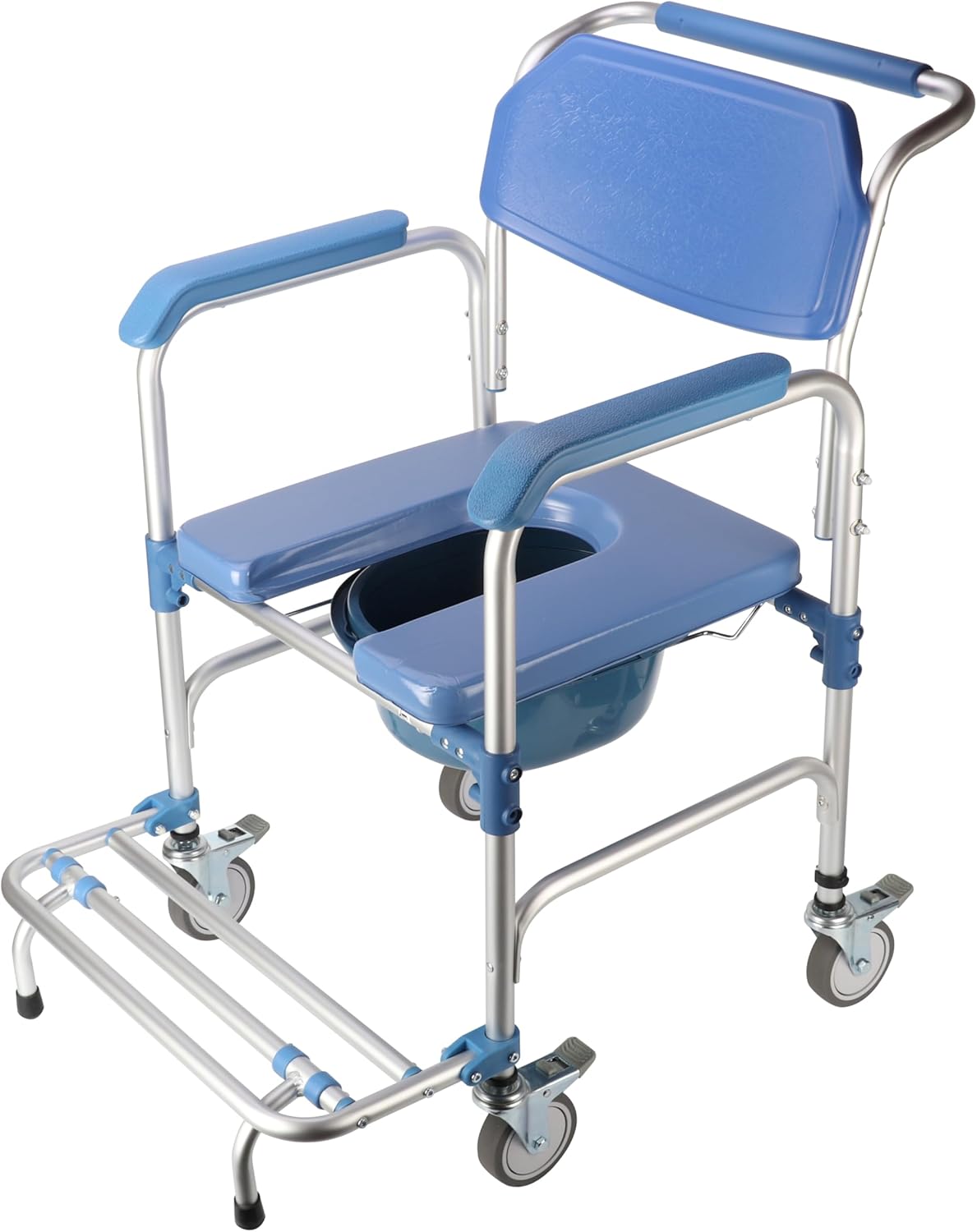 Shower Commode Chair with Wheels Y77315