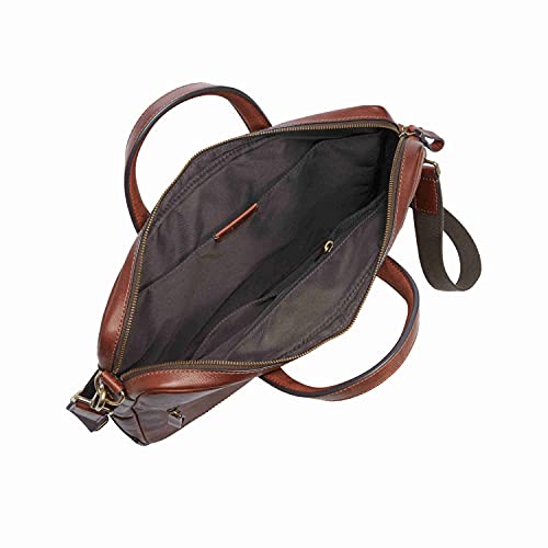 Leather Messenger Briefcase Laptop Bag S93286