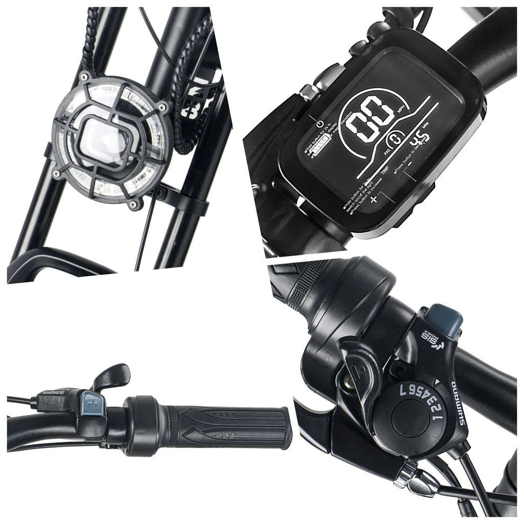 20" x 4.0 Electric Bike with 750W Brushless Motor, 48V 15.6Ah Removable Battery, Shimano 7-Speed Transmission N75239