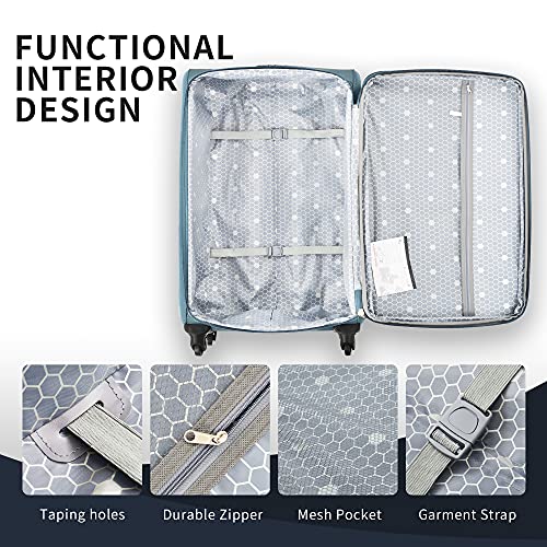 3 Piece Expandable Lightweight Luggage Set with Spinner Wheels 20" 24" 28" D5732