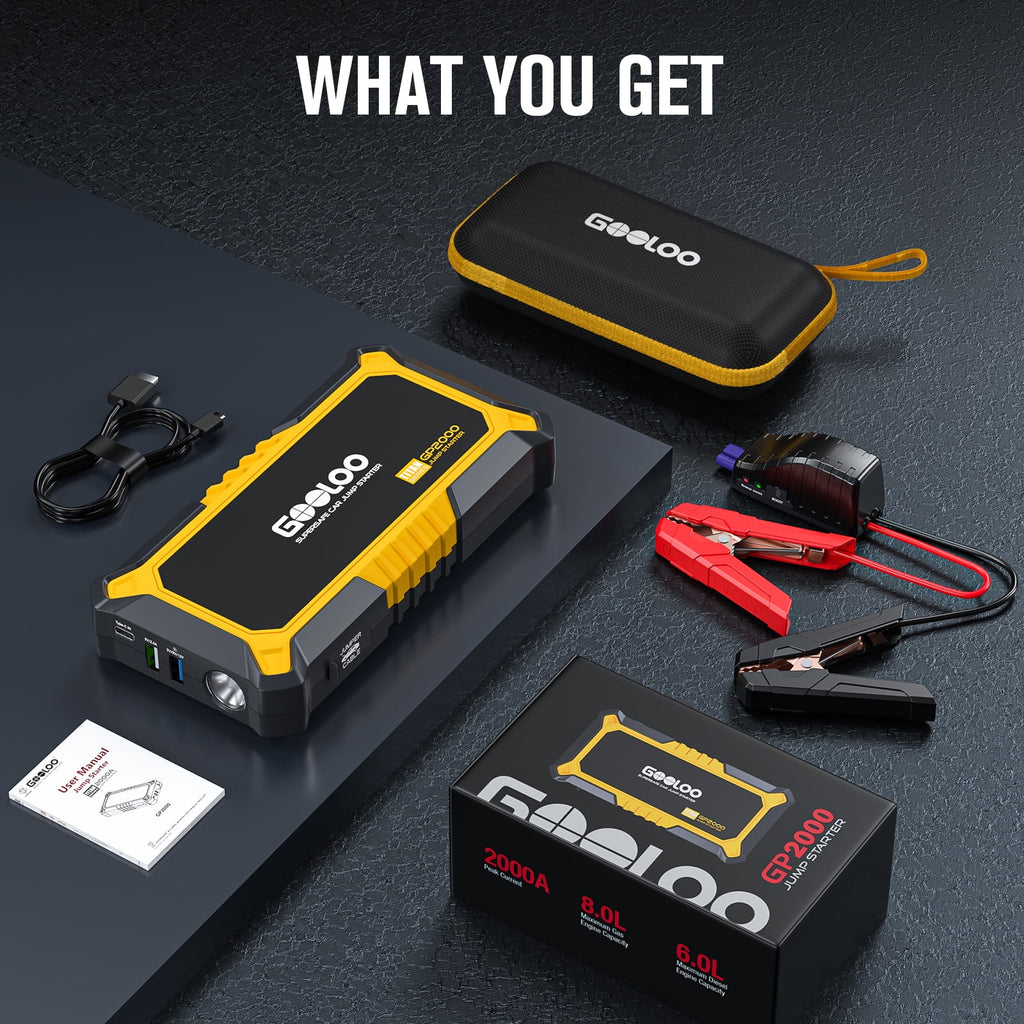 2000A Peak 12V Portable Lithium Jump Starter L57550