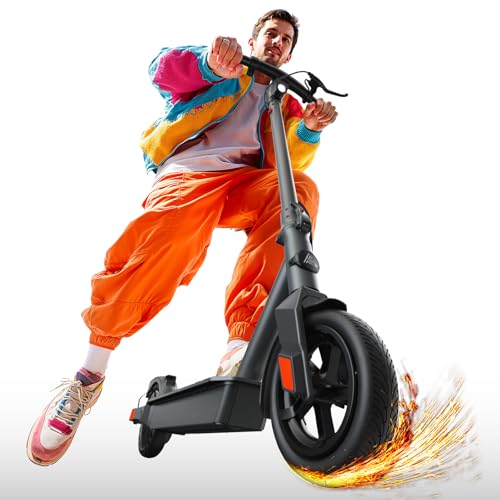Electric Scooter, 500W Peak Motor, 8.5" Solid Rear Tire and Pneumatic Front Tire G958568