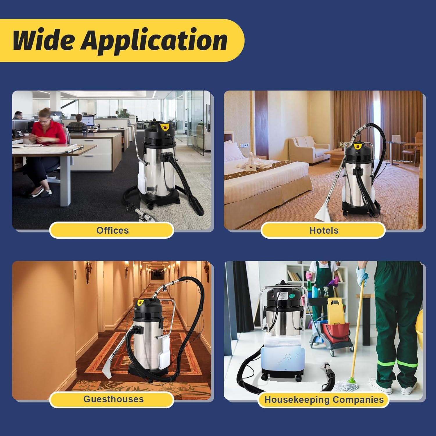 40L Commercial Carpet Cleaner Machine with Circulating Air Cooling Systems D855331