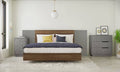 5 Piece Queen Size Bedroom Set in Walnut and Greige A660366