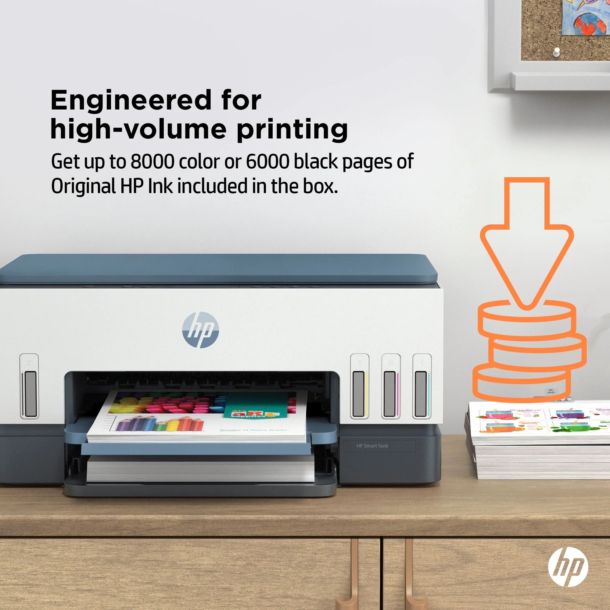 Smart Tank All-in-One InkJet Printer, Color, Print, Scan, Copy S690991