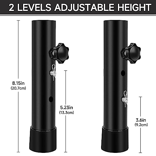 (4-Pack) Steel Folding Table Leg Extenders, Adjustable 3.6in/5.2in N6632