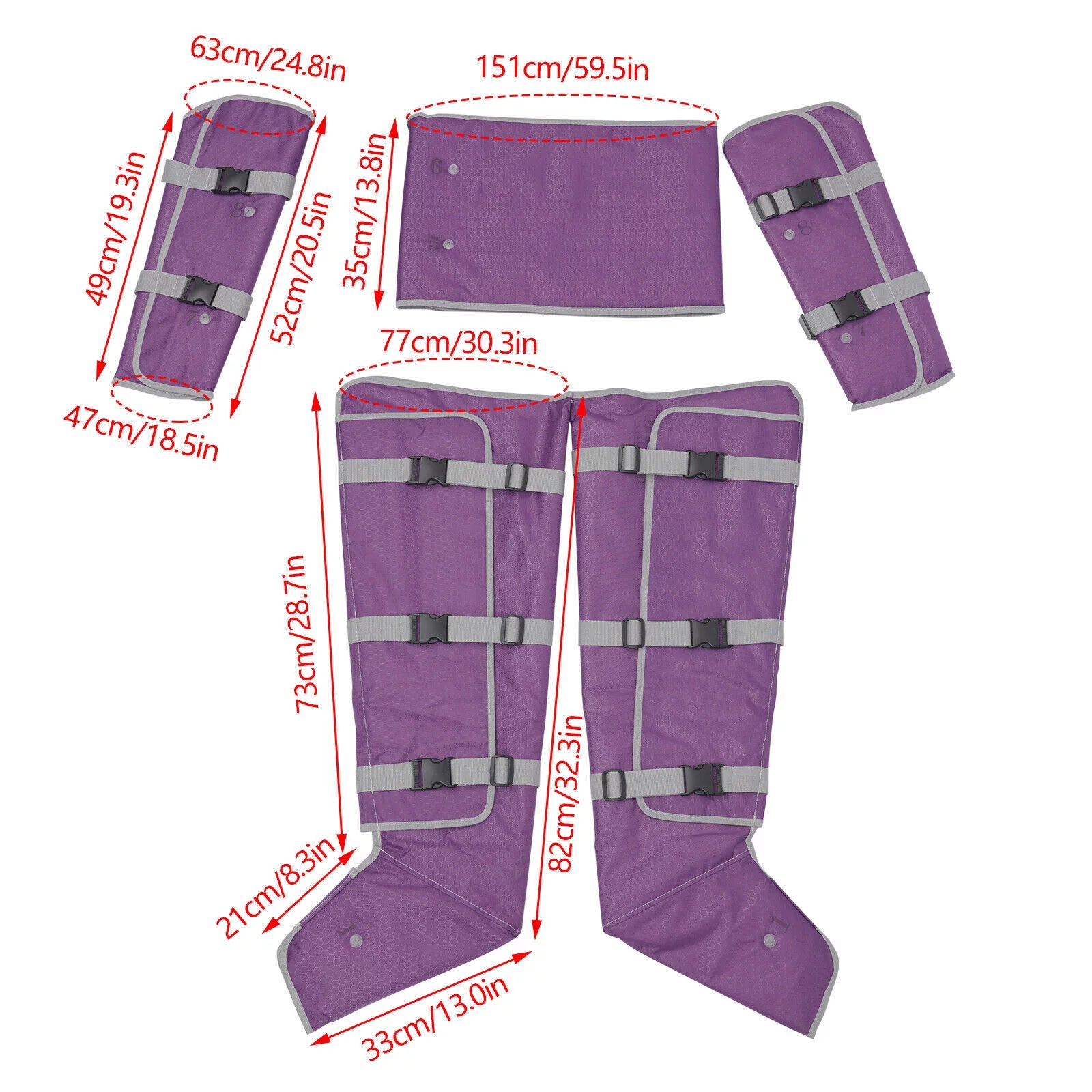 Purple Pressotherapy Lymphatic Drainage Massage Blanket Suit Machine D768