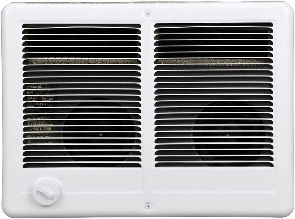 White Twin Electric Wall Heater with Thermostat M268467