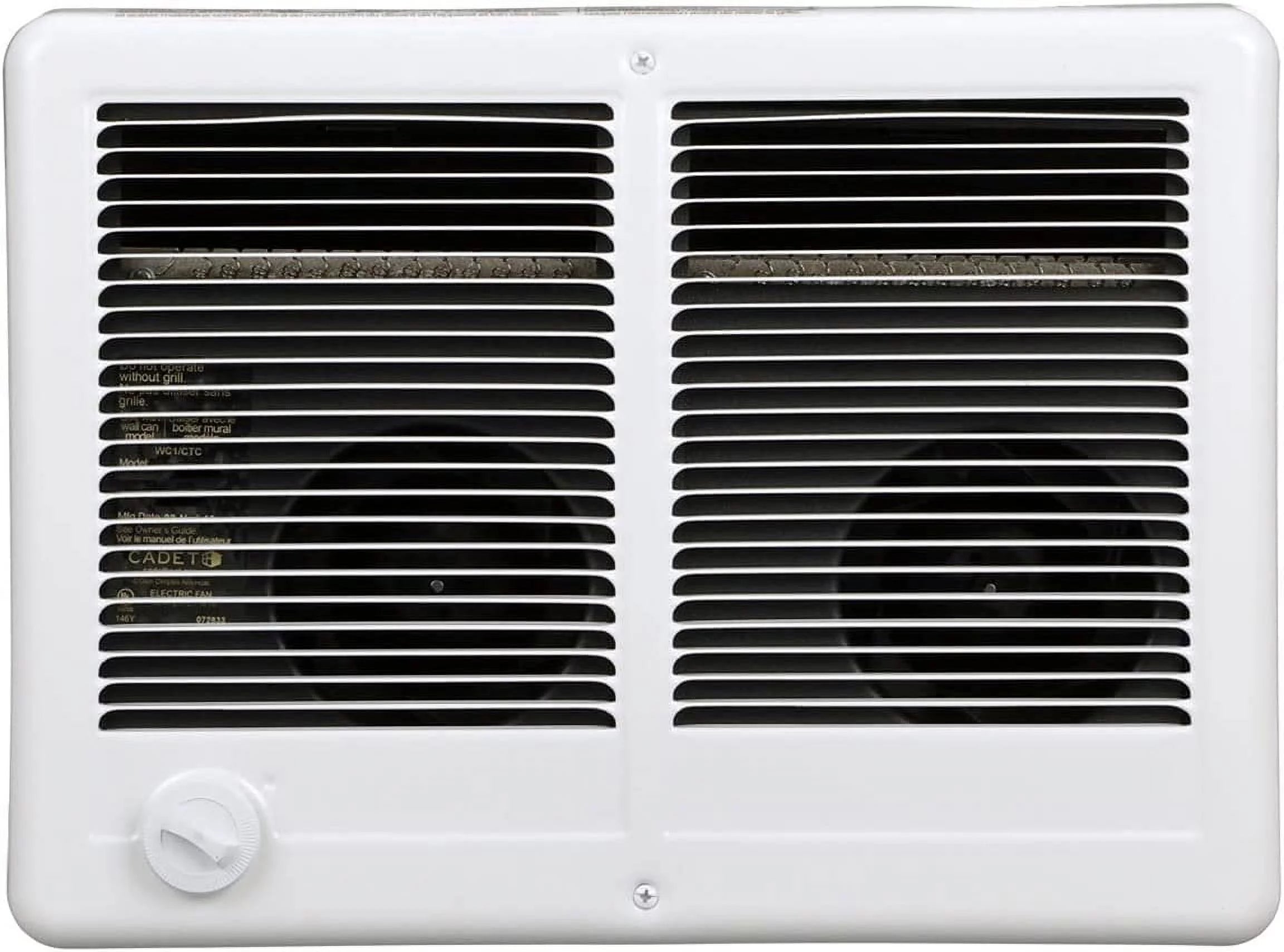 White Twin Electric Wall Heater with Thermostat M268467