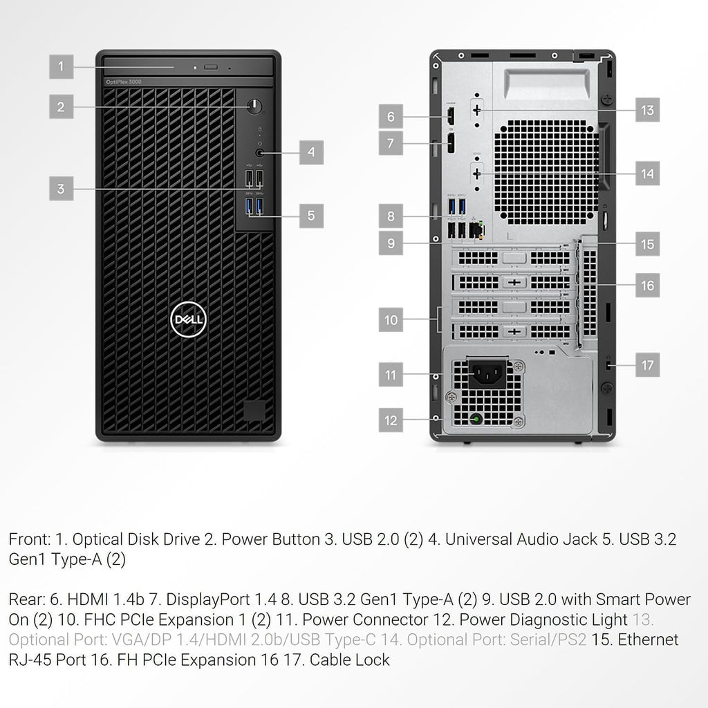 12th Gen Intel Core i5-12500 Tower Desktop with 32GB RAM 512GB SSD 1TB HDD T377319
