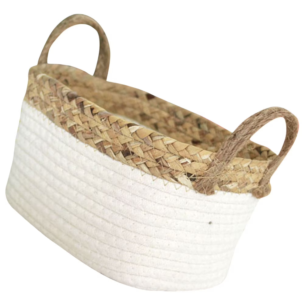 Cotton Rope Woven Basket Storage Boxes with Lids V3009