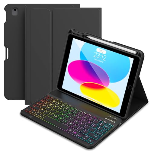 Bluetooth Wireless Keyboard Case for iPad 10.2 9th/8th/7th Gen with Pencil Holder Y9124