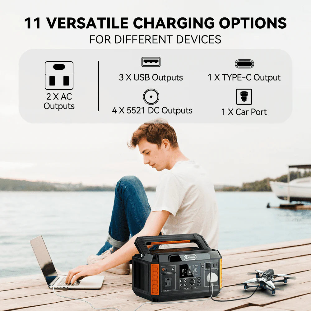 560W Portable Power Station, 520Wh/140400mAh Solar Generator D822
