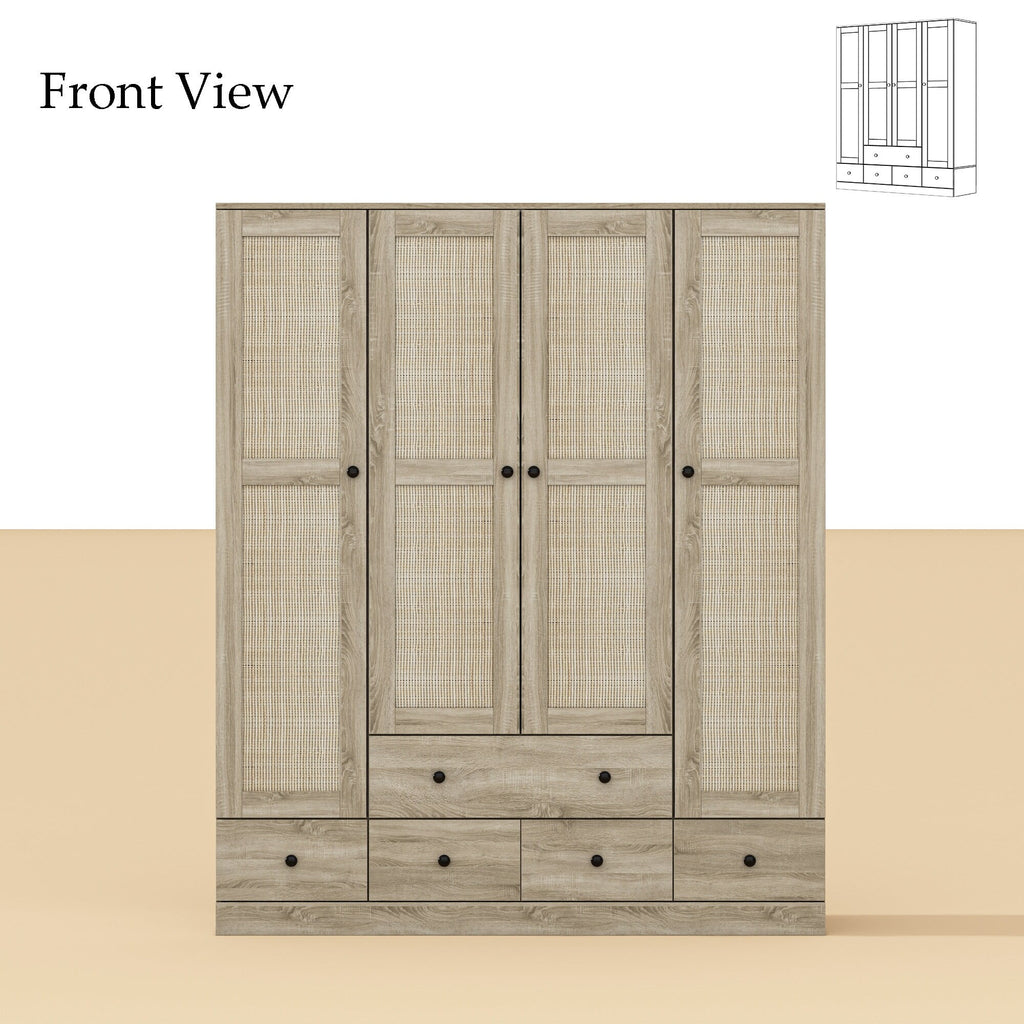 White Freestanding Wardrobe Cabinet A539344