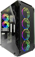 Full-Tower E-ATX Computer Gaming Case with 3-Sided Reinforced Glass, USB 3.0, 6 12cm Fans G5279