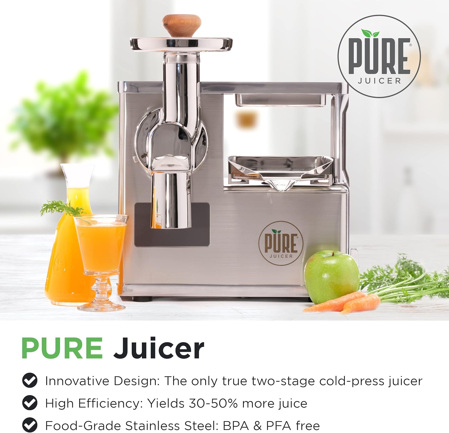 Two-Stage Juicer with Stainless Grinder and Hydraulic Press M773