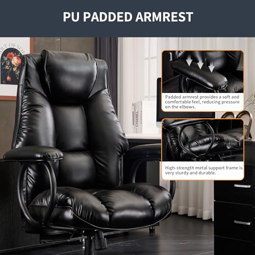 Dark Brown High Back Ergonomic PU Leather Office Chair J520