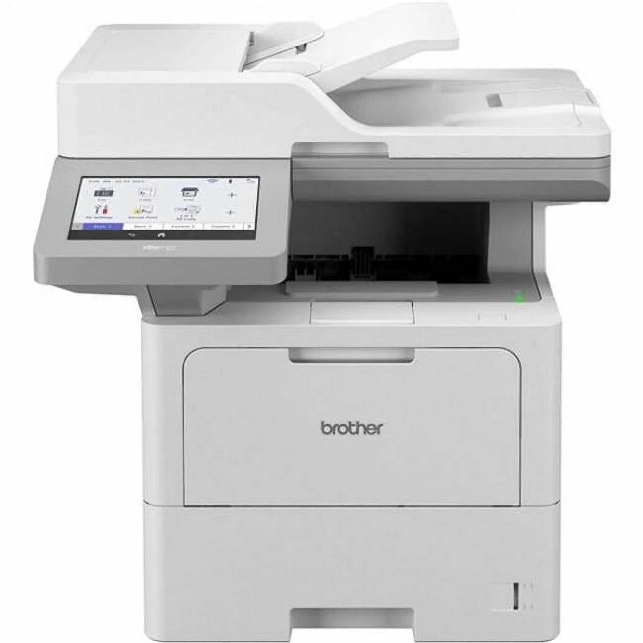 Wireless Laser Multifunction Printer Monochrome Copier Fax Printer Scanner 52 ppm Mono Print 1200 x 1200 dpi Print Automatic Duplex Print Color Flatbed Scanner A4587