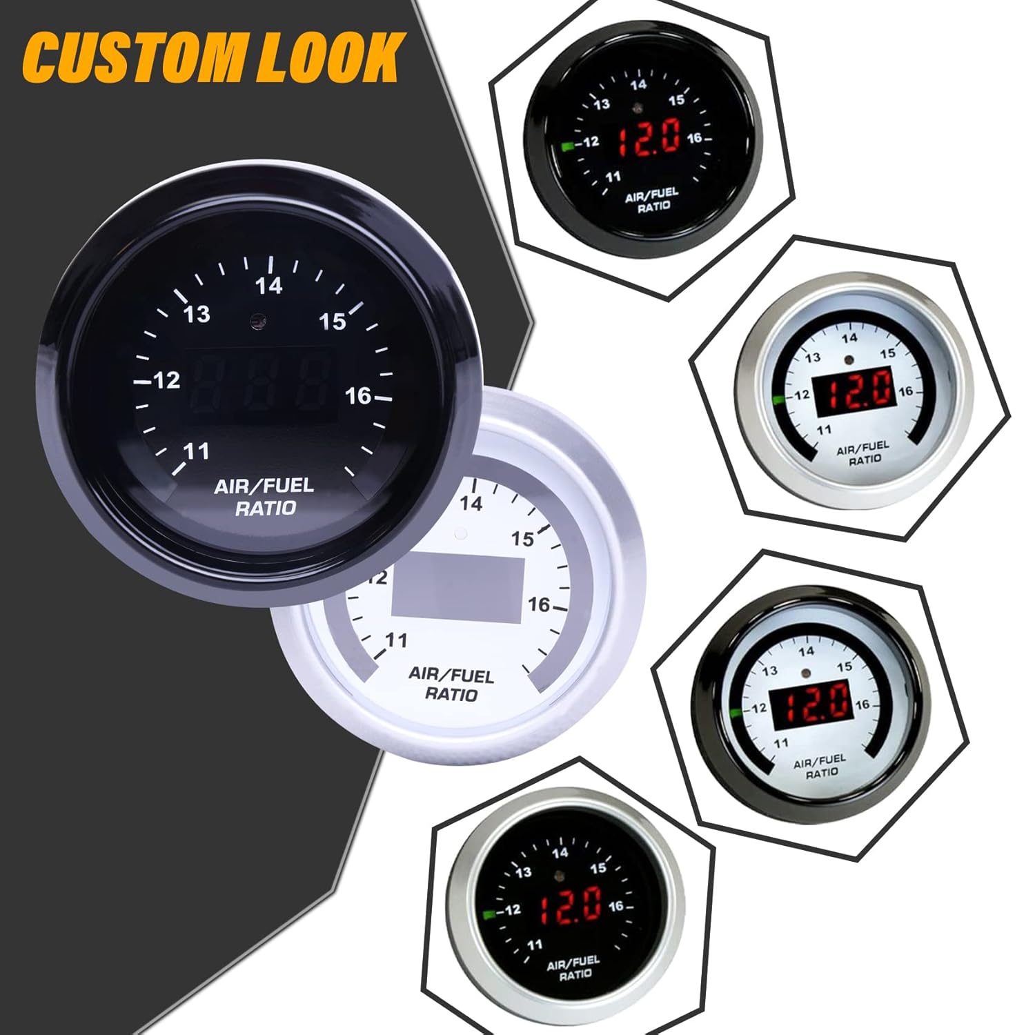 52mm Digital Air/Fuel Ratio Gauge with 4.9 LSU Sensor Z41997