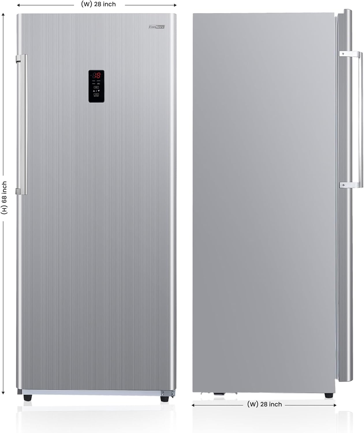 28in Wide Stainless Upright Freezer T15540